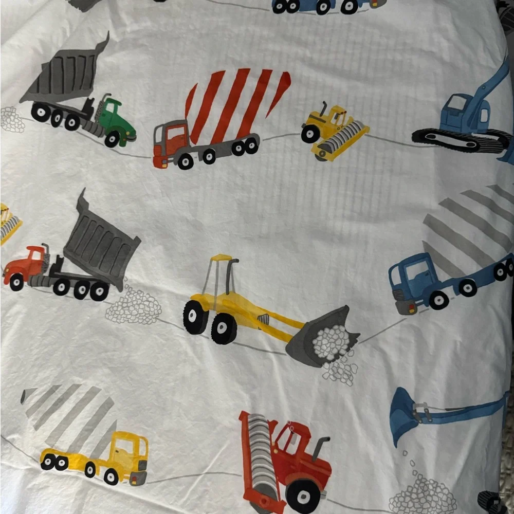 Pottery Barn Kids Construction Full Flat Sheet